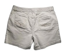 Bill Blass Jeans Women's 12 Stretch Shorts Beige Decorative Detail Retro EUC