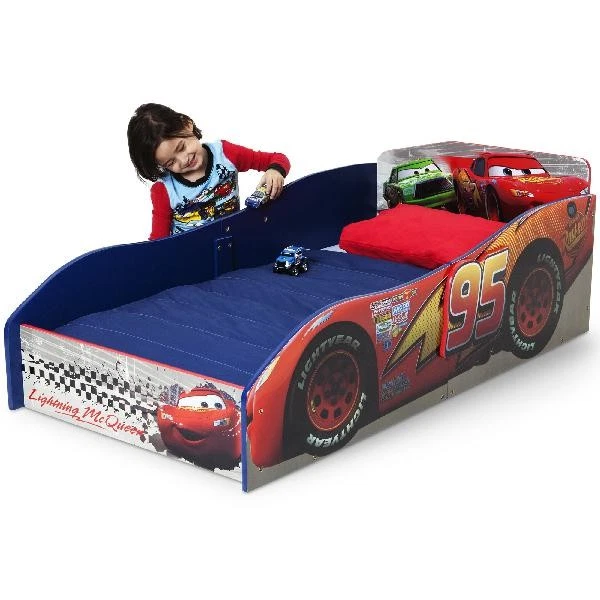 Lighting McQueen Children Bed Wooden Frame Sturdy Toddler Bedroom Furniture New - Image 2 of 4