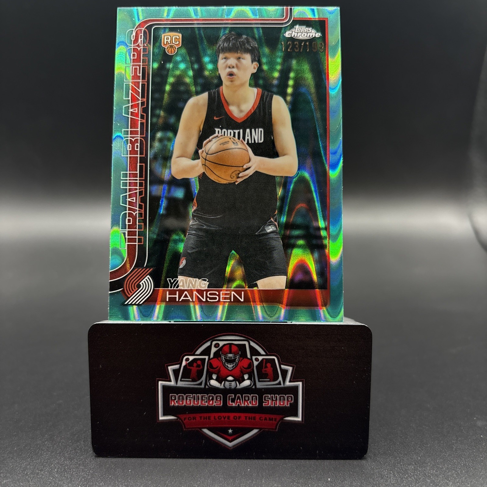 Yang Hansen Rookie RC SP 2025-26 Topps Chrome Basketball #266 Aqua RayWave /199