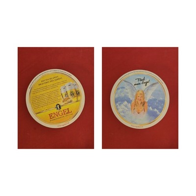 Engel gelber Kreis Brauerei Bierdeckel Bier