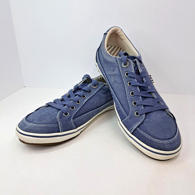 Taos Moc Star Canvas Sneakers Women Size 9 Blue Distressed Faded Casual Summer
