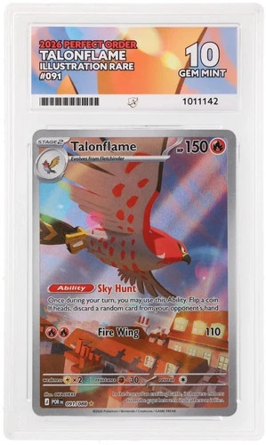 Talonflame ME03 Perfect Order Promo Card Ace 10 Gem Mint Graded Pokemon Slab TCG
