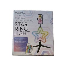 RING LIGHT 8" Star Shape 16 Colors Temperatures w 10 Bright Levels BRAND NEW
