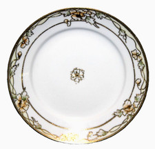 NIPPON Noritake 6 Floral Gold Trim Hand Paint...