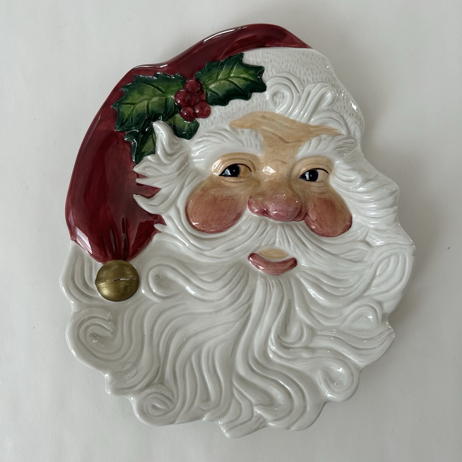 Vintage Fitz and Floyd Essentials Omnibus Santa Face 9.5