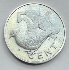 1973 British Virgin Islands 5 Cents - Bird - Five - Caribbean -  Free Shipping