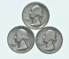 TOUGH 1943 1942 1935 Washington Quarter 90% Silver Lot *820