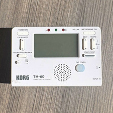 Korg TM-60 Tuner Metronome Combo Silver LCD Display Built-in Mic