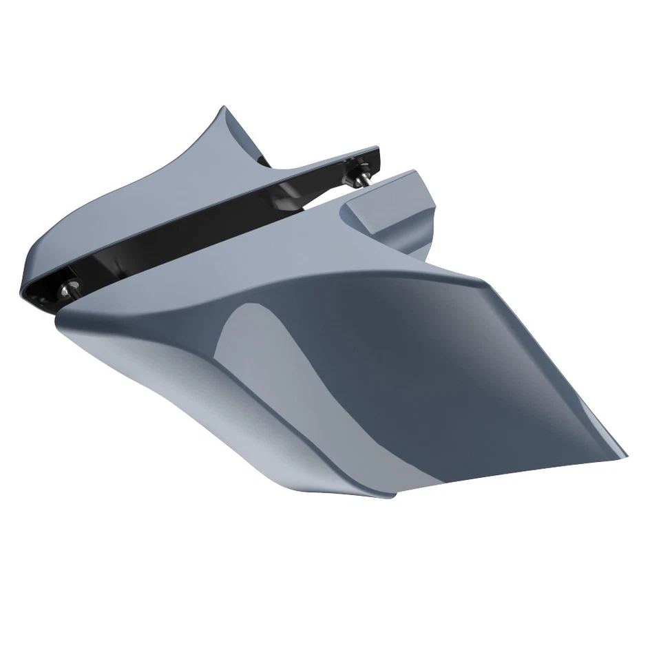 Cubierta lateral extendida Advanblack Gunship gris CVO se adapta a 14+ Harley Foto 3 de 4