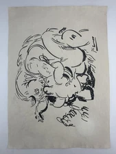 Pablo Picasso COA Art Painting Original Drawing Vintage Paper Signed
