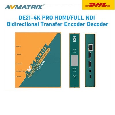 AVMATRIX DE21-4K PRO Encoder Decoder 4K HDMI Compatible/NDI with Tally Indicator