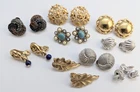 Vtg All Signed MONET Clip On Earring Lot 9 Pr  Costume Jewelry