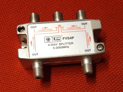 4-Way-Splitter  5 - 2050 MHz, zum Sonderpreis, gebraucht