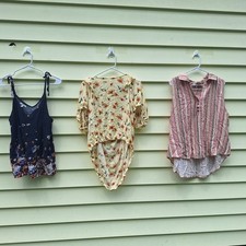 Lot Of 3 Maurices Womens Tops Y2K Babydoll 2X Fairy Preppy Grunge Boho Festival 