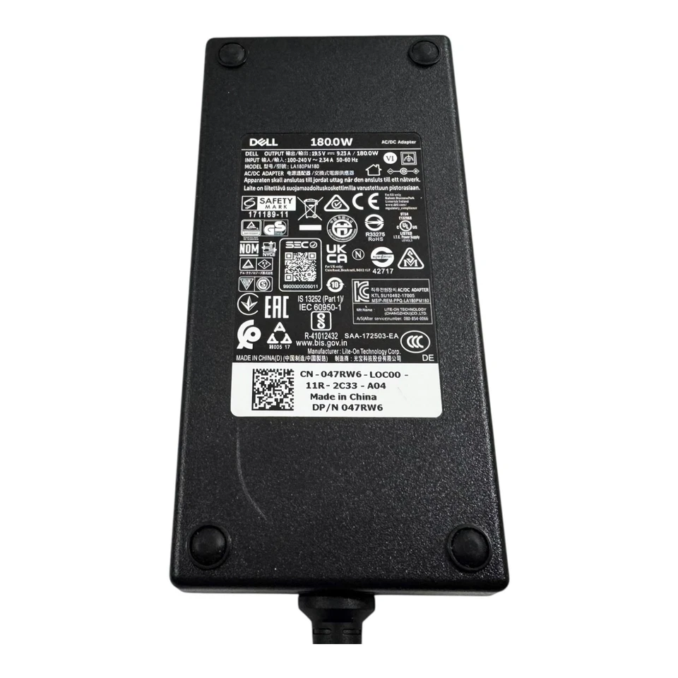 Original DELL Netzteil 180W - 19,5V mit Stromkabel -  für Precision, Latitude - Bild 4 von 4