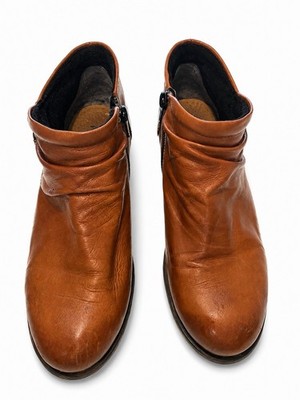 Remonte Brown Leather Ankle Boots   Women s EU 38 / US 7.5