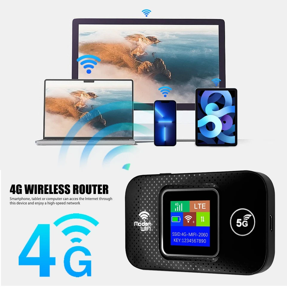 5G LTE Tragbare Mobiler Wireless WLAN Router Hotspot WiFi Modem SIM Karte Neu - Bild 4 von 4