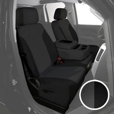Saddleman Ultra Guard Ballistic 1st Row Charcoal W Black Custom Seat Covers