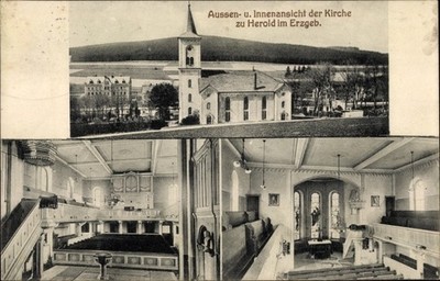 Ak Herold Thum im Erzgebirge Sachsen, Kirche, Innenansicht - 10426403