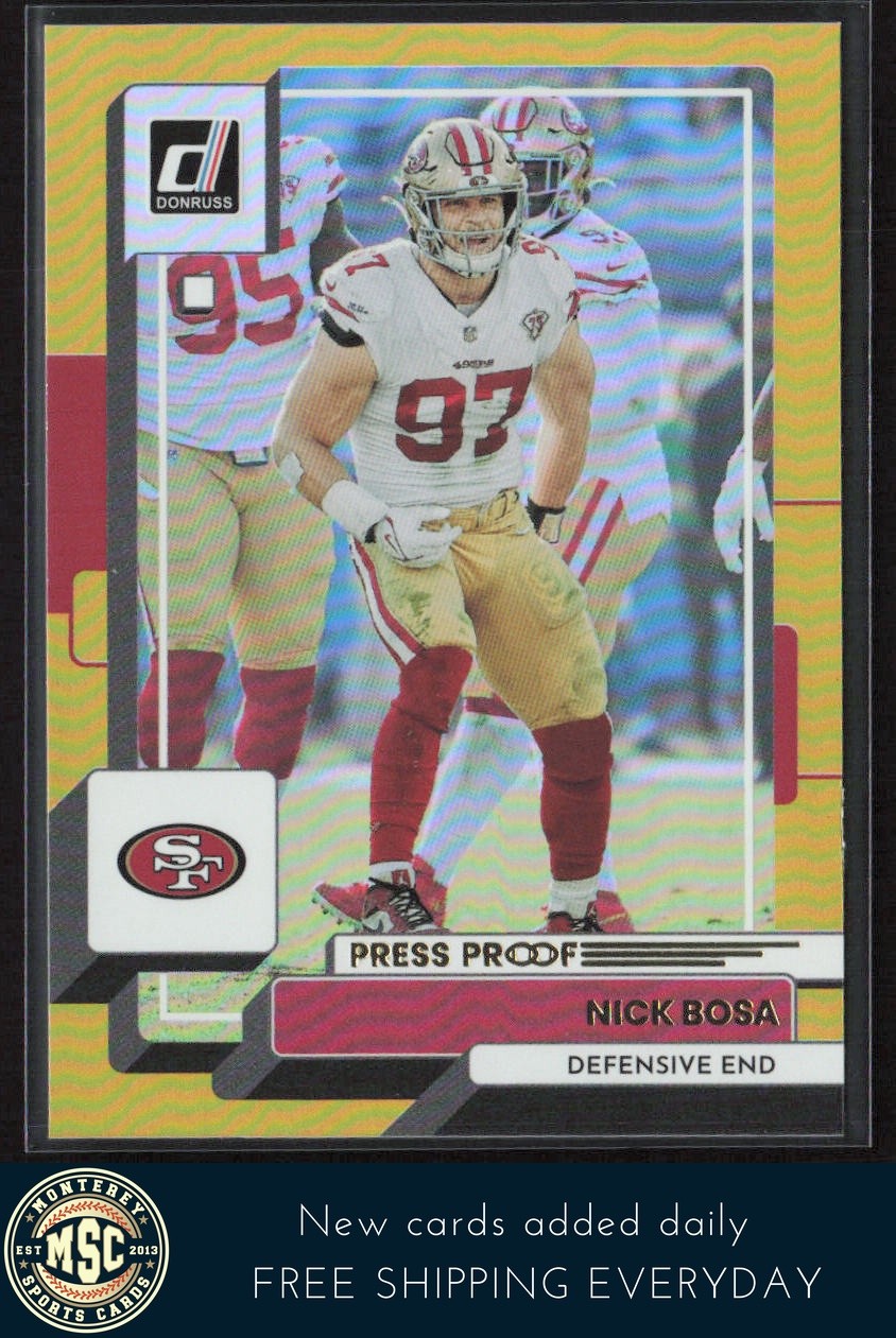 Nick Bosa #27 Football Cards 2022 Panini Donruss trading card — raw and PSA graded price guide