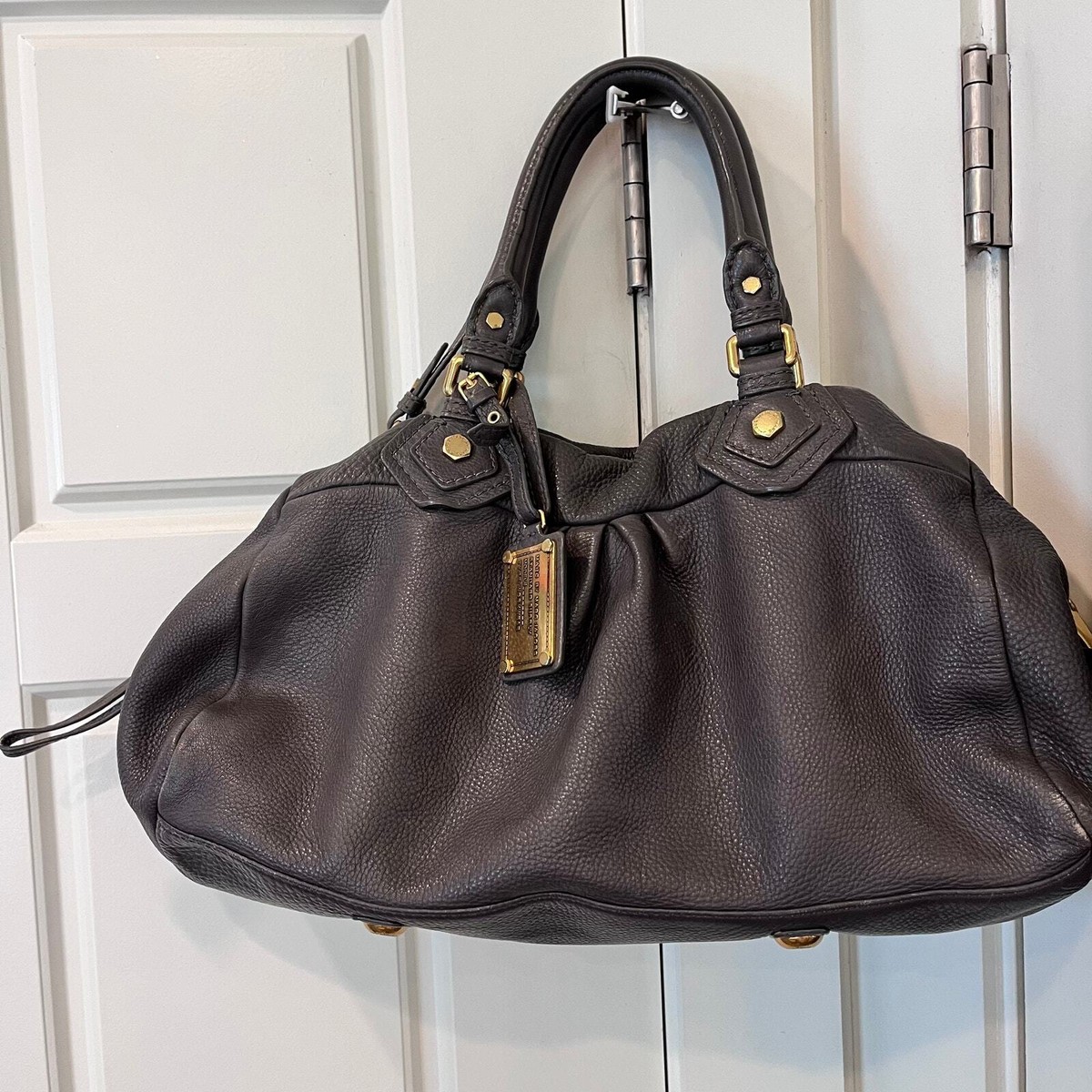 Marc Jacobs Classic Q Baby Groovee Gray Leather Satchel