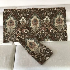 Rich Exotic Arts & Crafts Floral Heavy Cotton NOBLE EXCELLENCE King Pillow Shams