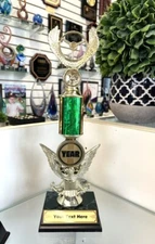 CAR SHOW TROPHY YOUR COLOR AND FIGURE CHOICE 13 1/2" TALL YEAR IN DISC *
