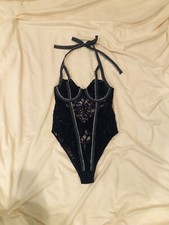 Savage X Fenty Lingerie Lace Bodysuit XS Underwire Deep Purple/ Plum NWT