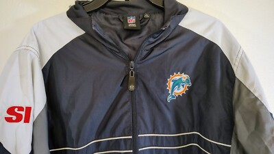 Miami Dolphins Jacket Size L Windbreaker NFL Sports