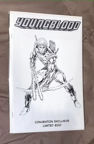 Youngblood Convention Exclusive 1+ Alan Moore Steve Skroce Blank Sketch ...