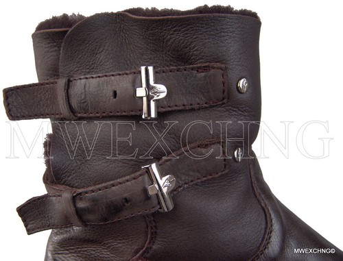 CESARE PACIOTTI SHEARLING LEATHER BOOTS US 8.5 ITALIAN DESIGNER MENS SHOES - Picture 11 of 12