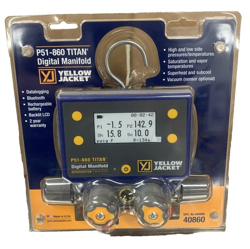 Yellow Jacket 46010 Brute Ii – Colector De 4 Válvulas Con Medidores Rojo Azul Bar Psi R 22 404a 410a - Foto 8