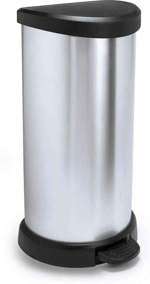 Curver Treteimer, 40 l, Metalloptik, Polypropylen, grau - Bild 3 von 3