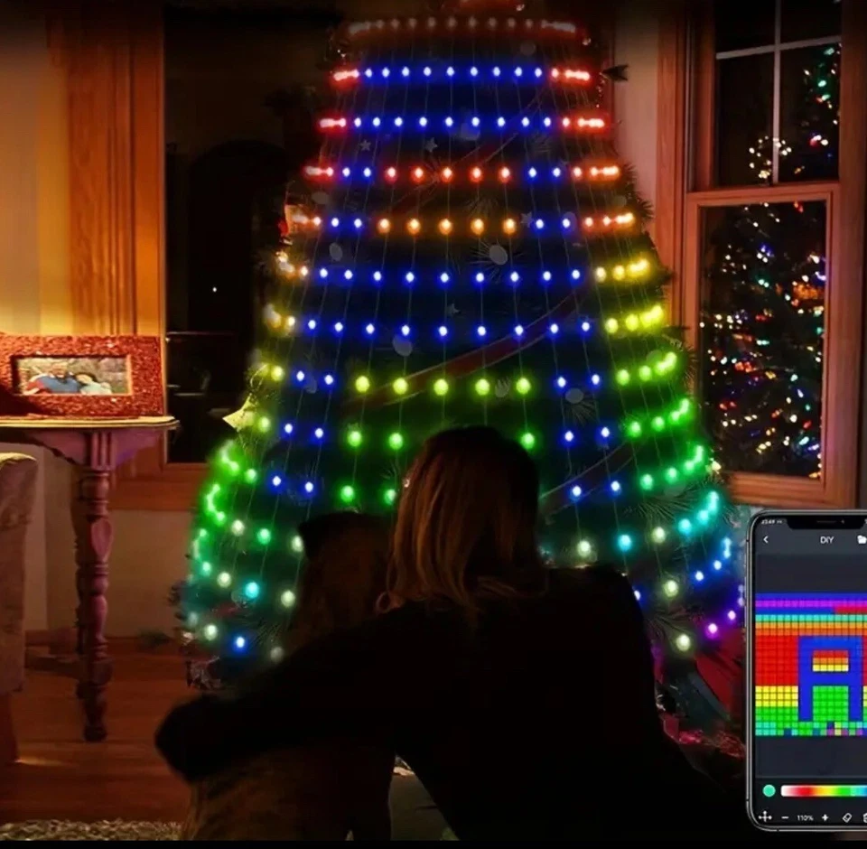 400 LED Intelligent Christmas Tree Lights, Flashing DIY Patterns, Music Syncing  - Image 4 of 4