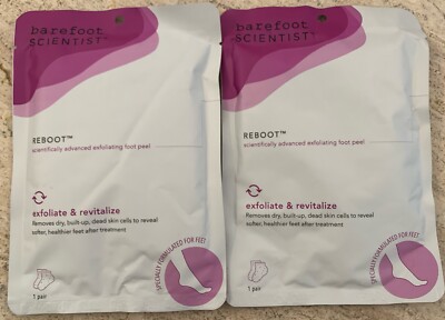 2xBarefoot Scientist Reboot Exfoliating Foot Peel  1 PAIR Each SEALED