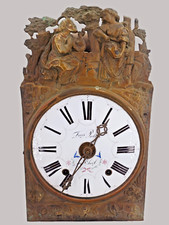 HORLOGE COMTOISE MOUVEMENT PENDULE XIXème MECANISME RELOJ UHR/OROLOGIO