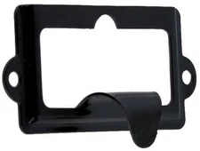 (12 Pack) Black Cabinet Label Holder with Finger Pull - 2-1/2"