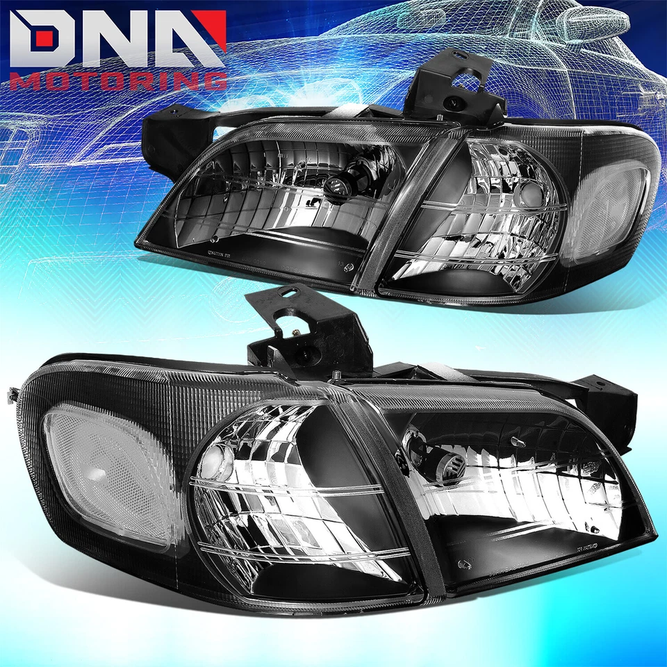 FARO CARCASA NEGRO + ESQUINA TRANSPARENTE + LED BLANCO 9004 OCULTO CON VENTILADOR AJUSTE 97-05 VENTURE Foto 2 de 4