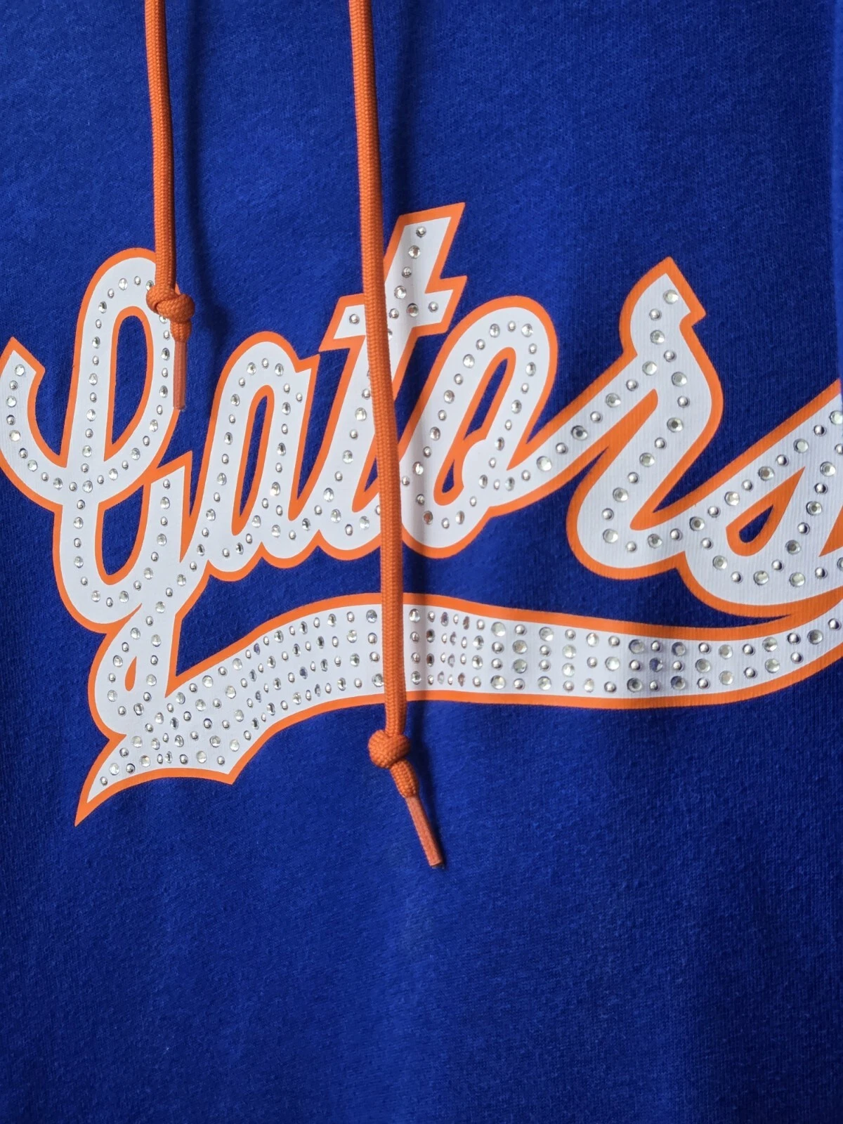 UNDERCOVER Florida GATORS Pullover FELPA CON CAPPUCCIO Victoria's Secret COLLEGIATA COLLEZIONE CON BLING