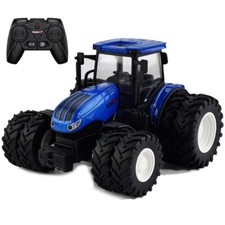 1:24 Remote Control Tractor 2.4 GHz 4 Wheels RC Farm Tractor Toy for Boys Kids