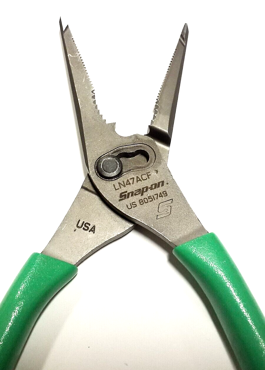 Snap On LN47ACF 9" Needle Nose/SlipJoint GREEN Handle Soft Grip Pliers eBay