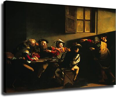 The Calling of St Matthew By Caravaggio Print Poster Modern Family Decor