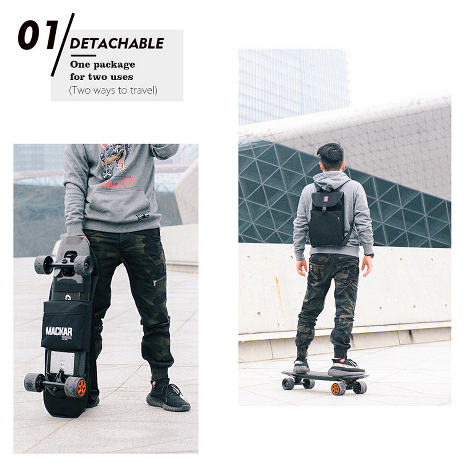 waterproof skateboard backpack