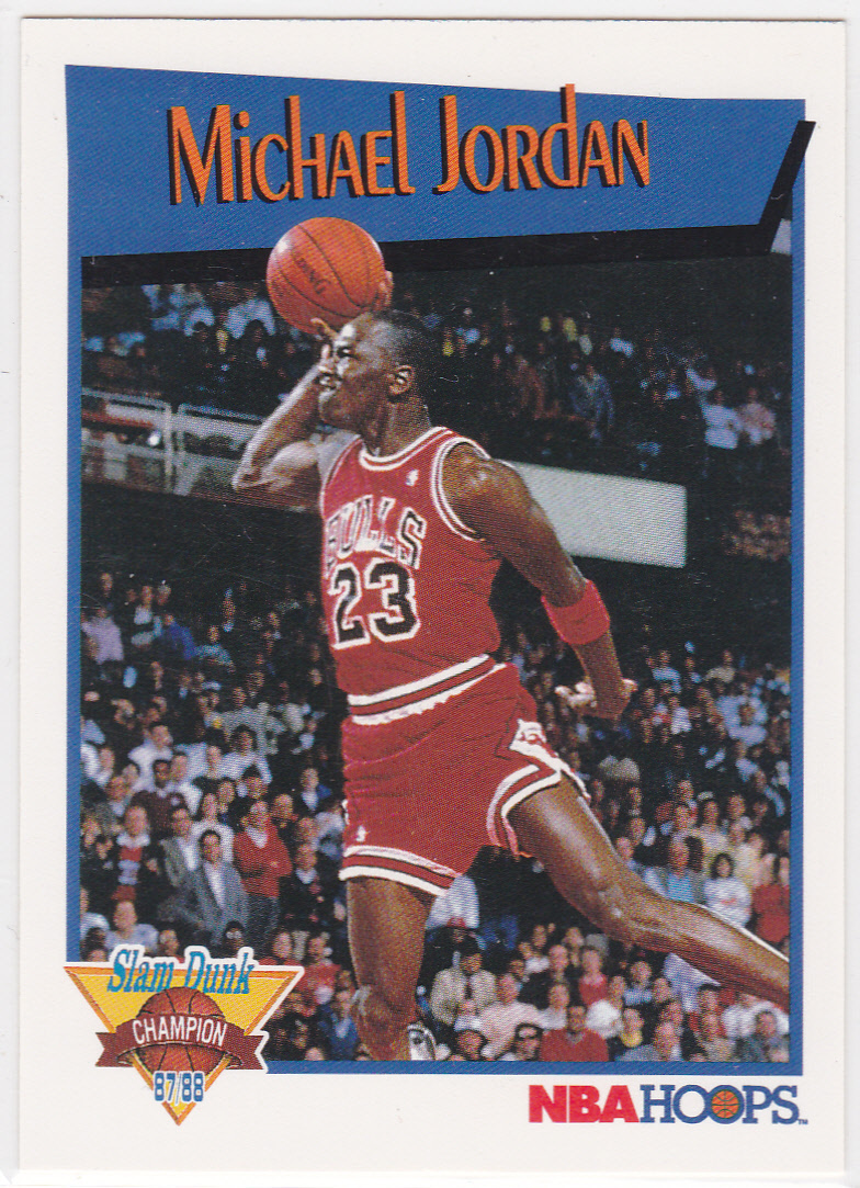 MICHAEL JORDAN Slam Dunk Champion BASKETBALL CARD 1991 NBA Hoops