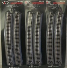 Kato N Scale 20-150 Curved Track R718-15 4 Pieces Per Pack Lot of 4