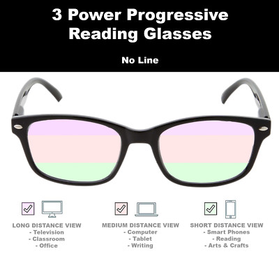 Amorays Confezione Da 2 Occhiali Da Lettura Progressivi Multifocus Da
