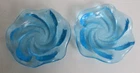 Fenton Blue Art Glass Textured Swirl Bowl Candy Dish Service Vintage Ashtray