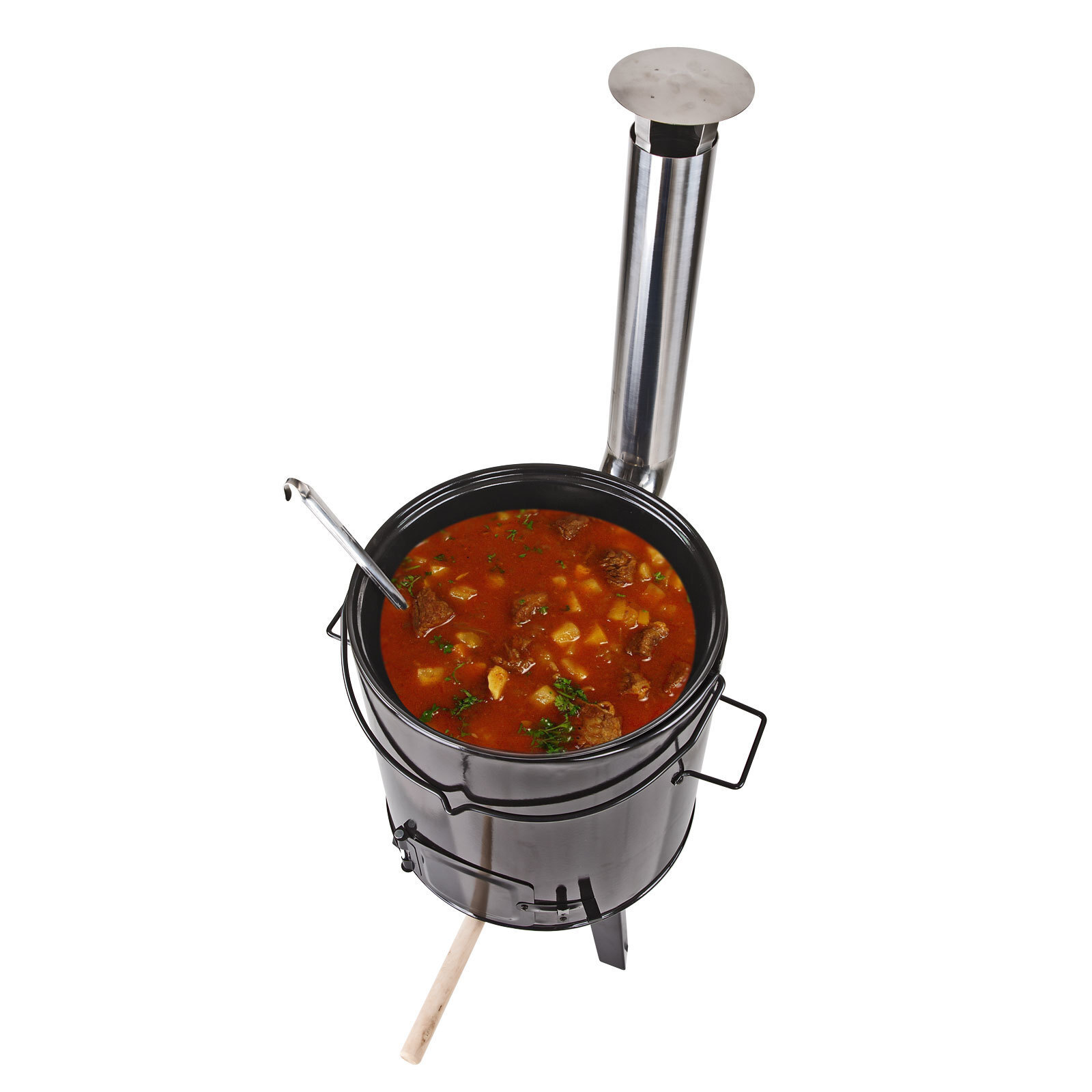 Grillplanet Gulaschkanone Mit 20L Edelstahlkessel - Eintopfofen Für Outdoor-Küche