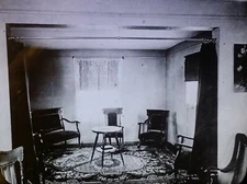 Interior of a Miner's Home, c1920's Magic Lantern Glass Slide