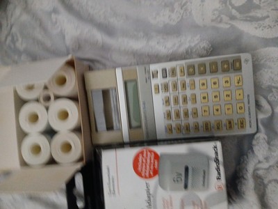 Texas Instruments TI-45 Micro Scientific Printer Calculator With Adapter/paper